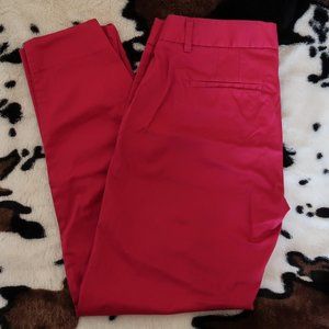 J. Crew size 0 hot pink crop stretch pant